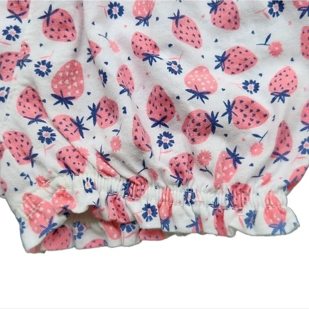 Baby Gap Pull-on Shorts Pink and White 100% Organic Cotton Size 6 - 12 Months